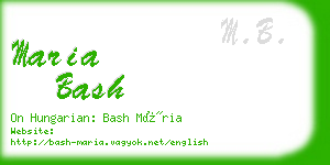 maria bash business card